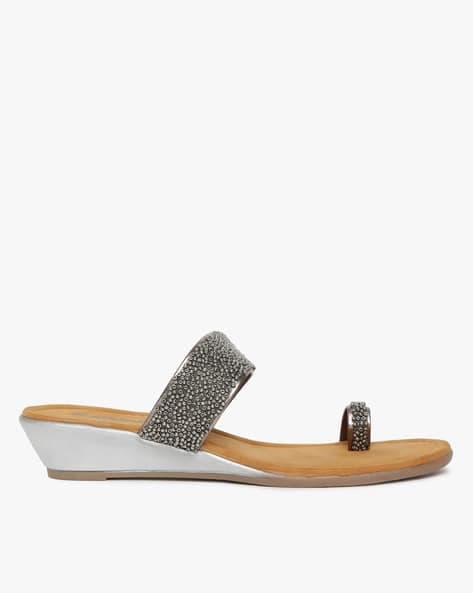 Embellished Toe-Ring Wedges