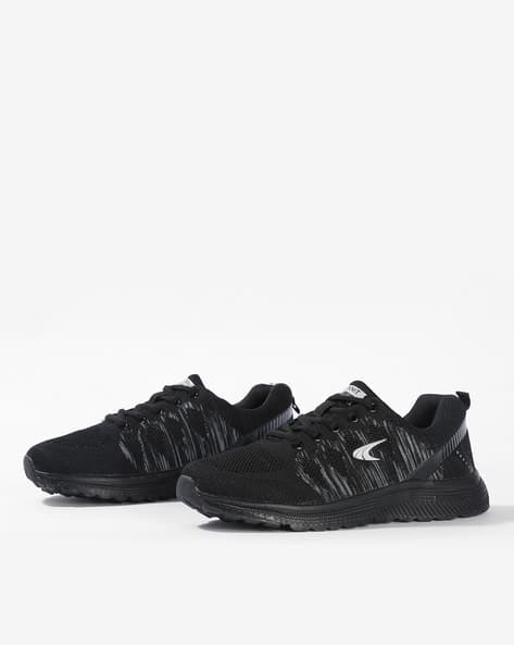 Washable Panelled Lace-Up Sports Shoes