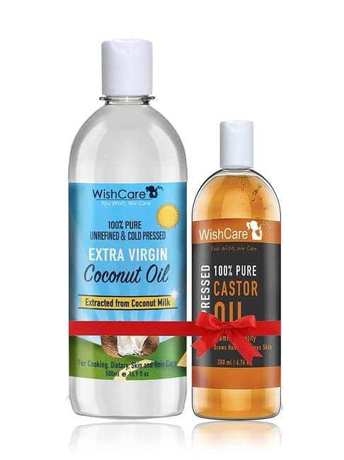 Wishcare Cold Pressed Coconut Oil + Castor Oil - 700 ml