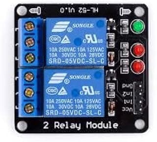 2 Channel Relay Module 5V – High/Low Level Trigger Relay Board for Microcontroller, IoT, Robotics & Home Automation Projects