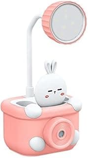 WISHKEY 3 in 1 Night Lamp USB Chargeable Light for Bedroom, Night Lamp for Kids with Pencil Sharpener & Pen Holder Stand Girls & Boys, Plastic Design for Child's Room (Multicolor)