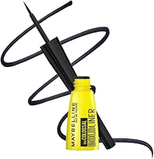 Maybelline New York Colossal Bold Liner - Black, smudge-proof and water-proof Long-lasting eyeliner. Maybelline New York Colossal Bold and dark eyeliner is for everyday use | 3ml liquid