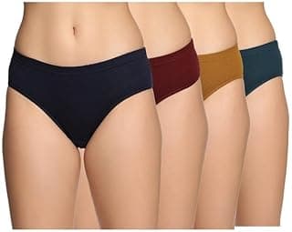 Lux KarishmaWomen's 100% Pure Cotton Panty - Soft, Comfortable & Skin-Friendly | Lux Panty for Everyday Comfort (Pack of 4) (Color & Print May Vary)