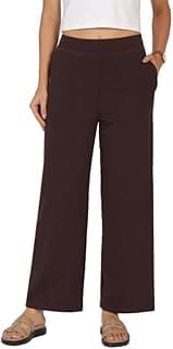BlissClubWomen AM PM Cotton Wide Leg Pants | Wide Waistband | High Rise | Drawstring | 2 Pockets