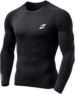JUST CARE Polyester Unisex Compression Top Full Sleeve Slim Fit Tights Plain for Gym, Running, Cycling, Swimming, Cricket, Basketball, Yoga, Football, Tennis, Badminton