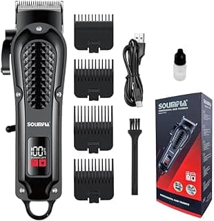 SOLIMPIA HT-650 Salon Series Professional Digital Display Cordless Hair Clipper Electric Hair Cutter Kit Wireless Hair Grooming Trimmers Set, Li-ion Battery 1500mAh 300 minutes Runtime