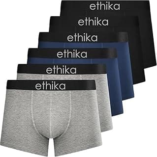 EthikaMen's Underwear Anti Bacterial Airsoft Trunk | Men's Regular Fit Underwear Pack of 6