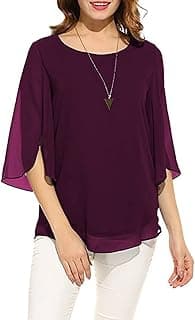 PLADOWomen's and Girls Georgette Top Maroon