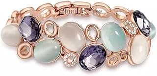 Shining Diva Fashion Latest Stylish Rose Gold Austrian Crystal Bracelet For Women And Girls (11942B), Free Valentine Gift for Girlfriend