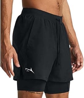 PROSHARX2 in 1 Active Dual Shorts with Inner Tights Layer | Men's Double Layer Short for Running, Gym & Sports
