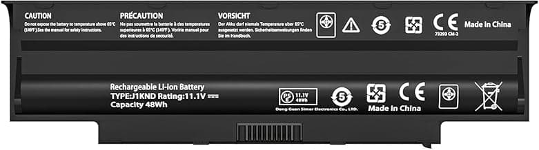 J1KND Laptop Battery Type 15R Compatible for Dell Inspiron 13R 14R 15R 17R N4010 N5010 N5050 N7110 N7010R N7010 N7010D Vostro 1440 1450 1540 1550 3450 3550 3750 Notebook (J1KND)