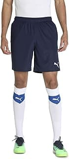 PUMAMens teamRISE Training Shorts, Peacoat-White, L (65733606)
