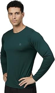 CHKOKKO Gym T Shirts for Men Workout Activewear Solid Quick Dry Sports Tshirt for Man UV Protection Breathable Lightweight Full Sleeve Regular Fit Round Neck Running Boys T Shirt