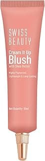 Swiss Beauty Cream It Up Blush | Highly pigmented | Super-blendable | Long-lasting | Enriched with Shea Butter | Multipurpose | Shade-03 Cheeky Peach, 10ml