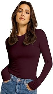 London HillsFull Sleeve Ribbed Tops for Women Western | Tops for Woman | Tshirt for Woman | T Shirt | Women Tops | Women Tees | Top | Western Tops | White | Black | Multi-Colored