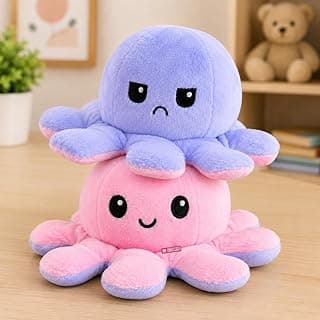 Storio Toy Octopus Plushie Reversible Soft Toys for Kids | Plush Soft Toys for Baby Boys and Girls| Best Gift | Octopus Soft Toy for Kids (Multicolor)