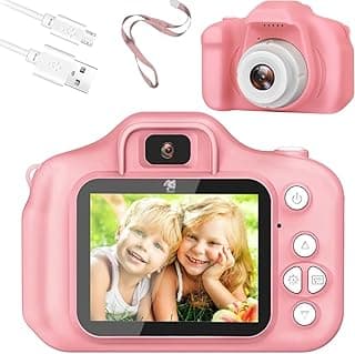 Storio Kids Digital Camera Toy 3.0MP 1080P HD Video Camera with 2-Inch Screen | USB Rechargeable Mini Camera | Educational Toy & Birthday Gift for Boys & Girls Age 3–12 | Supports 32GB SD Card - Pink