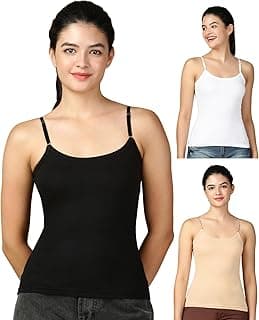 Lux CoziPremium Cotton Regular Fit Camisole for Women - Pack of 3