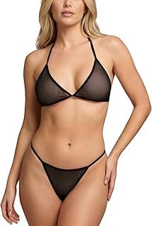 Xs and OsWomen Mesh Bra Panty Lingerie Set