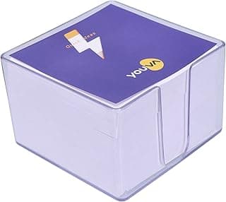 YOUVA Navneet Acrylic Office Memo Cube Pad for Important Note | 8.5 Cm X 8.5 Cm |700 Sheets