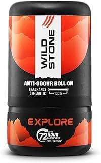 Wild Stone Explore Anti-Odour Roll On For Men, 50ml | Up to 72-Hour Odour Control | Infused with cedarwood oil and Vitamin C | Skin Friendly & Itch Free Deodorant Roll On | Long-Lasting Freshness