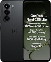 OnePlusNord CE6 Lite | 6GB+128GB | Hyper Black | Segment's Fastest Dimensity 7400 Apex Processor | 7000mAh Battery | Segment's Highest 144Hz Refresh Rate | 50MP Main Camera, 4K Video Recording