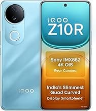 iQOOZ10R 5G (Aquamarine, 8GB RAM, 128GB Storage) | 32MP 4K Selfie Camera | Quad-Curved AMOLED Display | Dimensity 7400 Processor with 750K+ AnTuTu