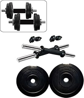 Protoner 18 Kg PVC Dumbells Sets, PVC Plates + Dumbells Rods