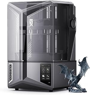 3IDEA ELEGOO Saturn 4 Ultra 16K Resin 3D Printer with 10" 16K Mono LCD and Flip-up Lid, Smart Tank Heating at 30 °C, 150mm/h High Speed Printing, Large Printing Size of 8.33 × 4.66 × 8.66 Inches
