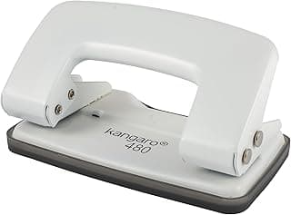 Kangaro Desk Essentials DP-480 2 Hole Heavy Duty Metal Paper Punch | Removable Chip Tray | 12 Sheets Capacity | Office Essentials | Pack of 1 | Color May Vary