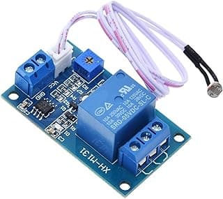 REES52 XH-M131 DC 5V 10A Photoresistor Relay Module, Light Control Switch Photoresistor Relay Module Detection Sensor Automatic Light Control Switch with Cable