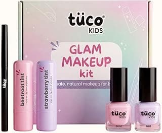 Tuco® Kids Makeup Box for Kids Girls | Organic Safe Makeup Kit | Return Birthday Gift for 4-15 Yrs | Travel Friendly & Cruelty-Free Makeup Box