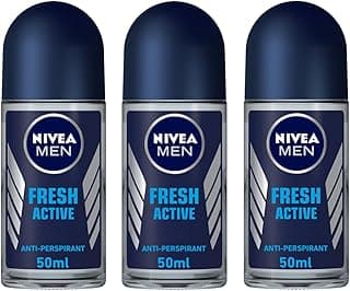 Nivea Fresh Active Deodorant Roll On for Men, 50ml, (Pack of 3)