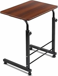 TECHNOVIBES Foldable Study Table/Bed Table/Foldable and Portable Wooden/Writing Desk for Office/Home/School (Wooden with Black Leg)