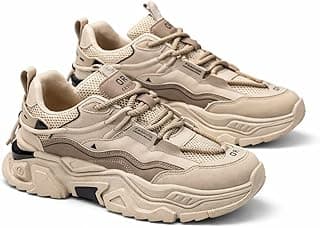 CruiserMen’s Chunky Sneakers| Streetwear Fashion Shoes| Trendy & Stylish Lace Up Casual Sneakers | Durable Lightweight Comfortable Sports Running Walking Shoes, Cushioned Thick Insole Sneakers(2659)