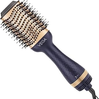 Vega Pro Volumizer Hair Blow Dryer Brush, 3 in 1 Hot Air Brush, 360° Airflow Vent, 2 in1 Quick Drying & Styling, 3 Heat/2 Speed Settings, Hair Dryer Brush, Blowout Volumizer Brush(1000-1200W, VHSD-02)