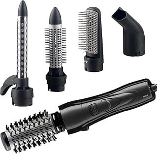 Havells 1000 Watts Air Care Volumizer Hair Dryer | Pre-Styling Half Brush, Stylish Curlers, Smoothening Roller Brush | Suitable For All Hair Types | Black | Hc4085