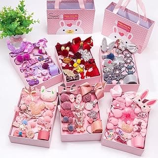 Hair Clips For Baby Girls Toddlers Assorted Stylish Fashion Hair Accessories 18 Pcs Gift Set Box
