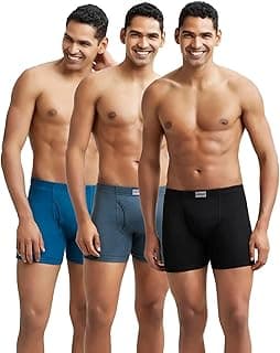 Jockey8008 Men's Super Combed Cotton Rib Solid Boxer Brief with Ultrasoft Concealed Waistband (Pack of 3)