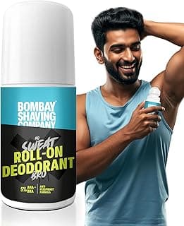 Bombay Shaving Company Roll-On Deo For Active Men | Perfect for Gym, Sports & Fitness enthusiasts | Underarm antiperspirant | Roll-on deo for body odour | All day odour protection | Aqua fragrance | Gentle on skin | Fades Underarms Darkness