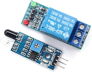 Electronic Spices COMBO OF IR Proximity Sensor for Obstacle Sensing OR 5V One Channel Relay Module Relay Switch with Isolation High Low Level Trigger