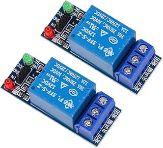 5 V 1‑Channel Relay Module - Compatible With 5 V Microcontrollers for Robotics, IoT & Home Automation (Pack of 2)