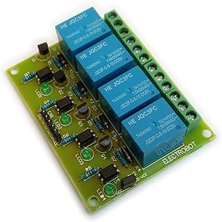 Electrobot 4 Channel 5V Relay Module Module with Optocoupler Low Level Trigger Expansion Board