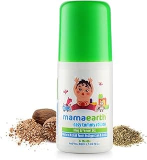 Mamaearth Easy Tummy Roll On for Colic & Gas Relief with Hing & Fennel Oil 40ml (For external use)