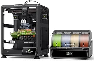 Creality K2 SE Combo High-Speed FDM 3D Printer with 500mm/s Speed, Auto Leveling, Direct Drive Extruder, WiFi Connectivity, Multi-Color Printing Support - 220×215×245mm Build Volume
