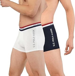 U.S. Polo Assn.Mens ET002 Anti Microbial Branded Stretch Cotton Underwear Trunk -Pack of 1