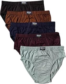 EsteemMens Combed Cotton Inner Elastic Underwear Brief | Pack of 5