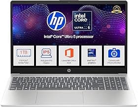 HP 15, Intel Core Ultra 5 125H (16GB DDR5, 1TB SSD) FHD, IPS, 15.6''/39.6cm, Win11, M365 Basic(1yr)*Office24, Silver, 1.65kg, fd1354TU, Intel Arc Graphics, FHD Camera w/Shutter, AI Powered Laptop