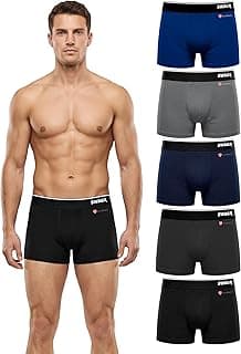 SWAGR5 Pack Men's Super Combed Cotton Underwear Trunks | Classic TruComfort Fit | Powered by ZincShield Anti-Bacterial Tech | Aerflo Breathability | 4-Way FlexStretch | SOXCO Style SG05
