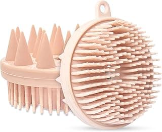 GLUN® 2 in 1 Bath and Shampoo Brush, Exfoliating Body Brush, Premium Silicone Loofah for Use in Shower, Head Scrubber Scalp Massager All Skin Type